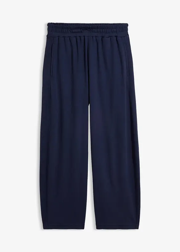 Interlock Jersey-Hose Baumwolle in blau von vorne - bonprix