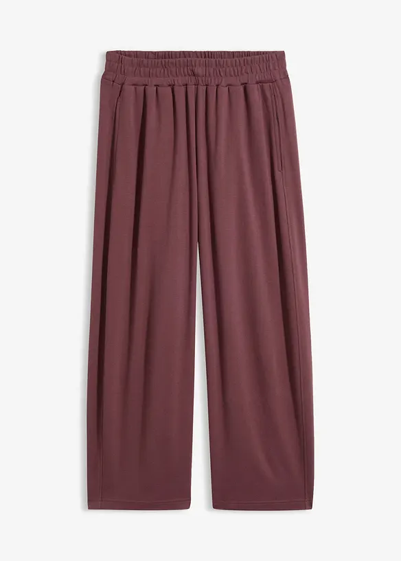 Interlock Jersey-Hose Baumwolle in lila von vorne - bonprix