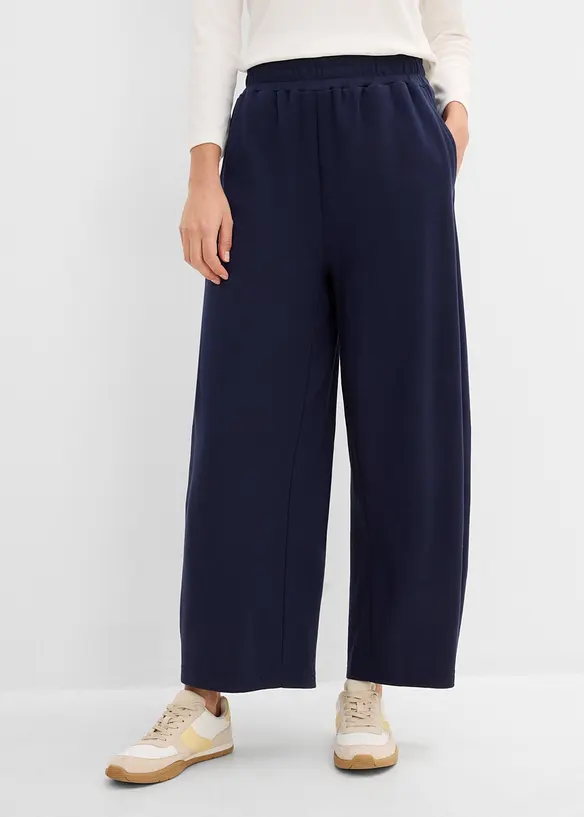 Interlock Jersey-Hose Baumwolle in blau von vorne - bonprix