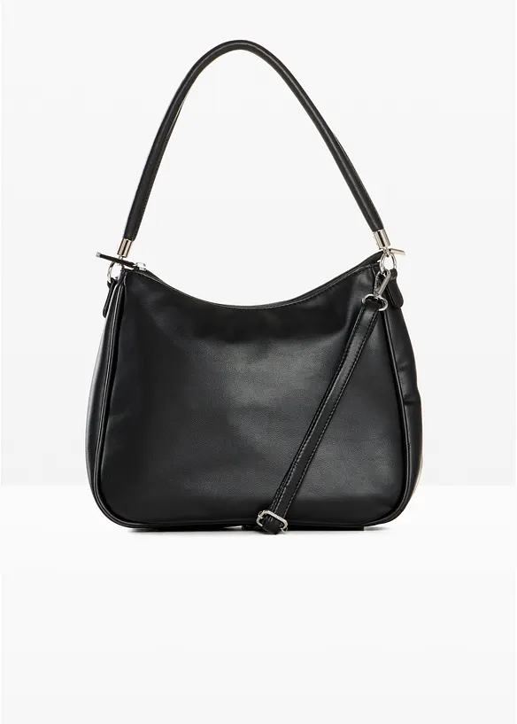 Handtasche mit Metalldetails in schwarz von vorne - bonprix Handtasche mit Metalldetails in schwarz von vorne - bonprix
