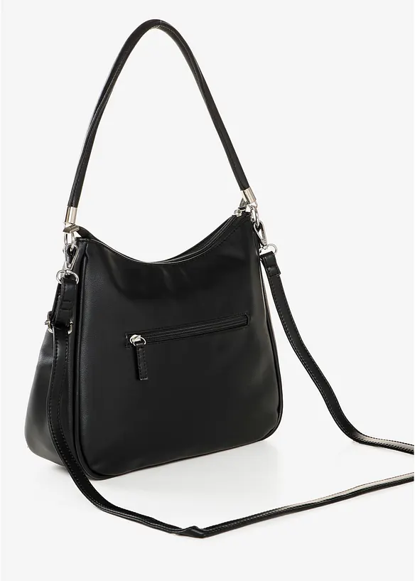 Handtasche mit Metalldetails in schwarz von hinten - bonprix Handtasche mit Metalldetails in schwarz von hinten - bonprix