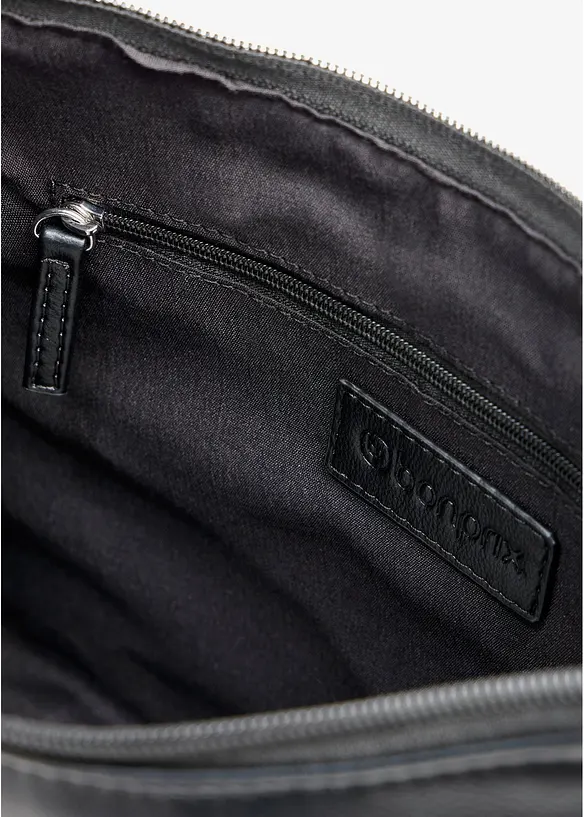 Handtasche mit Metalldetails in schwarz geöffnet - bonprix Handtasche mit Metalldetails in schwarz geöffnet - bonprix