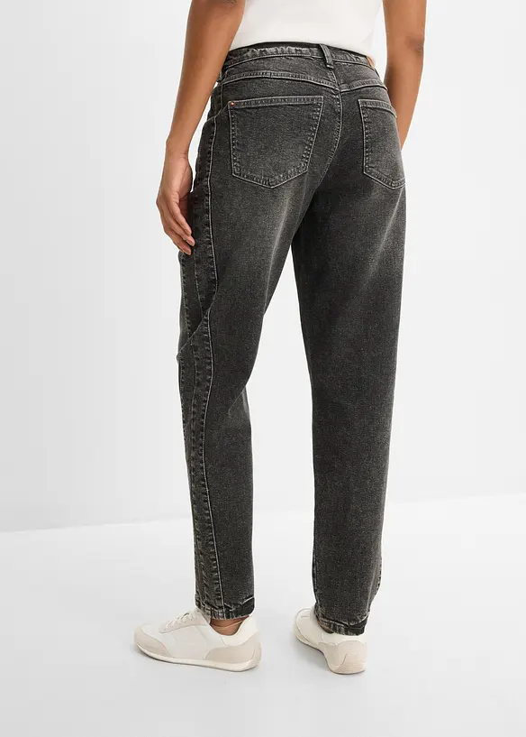 Mom Jeans High Waist in grau von hinten - bonprix Mom Jeans High Waist in grau von hinten - bonprix