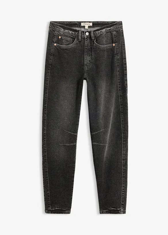 Mom Jeans High Waist in grau von vorne - bonprix Mom Jeans High Waist in grau von vorne - bonprix