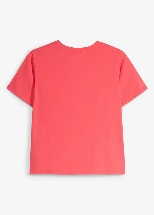 Smiley T-Shirt aus reiner Baumwolle in pink von hinten - SmileyWorld