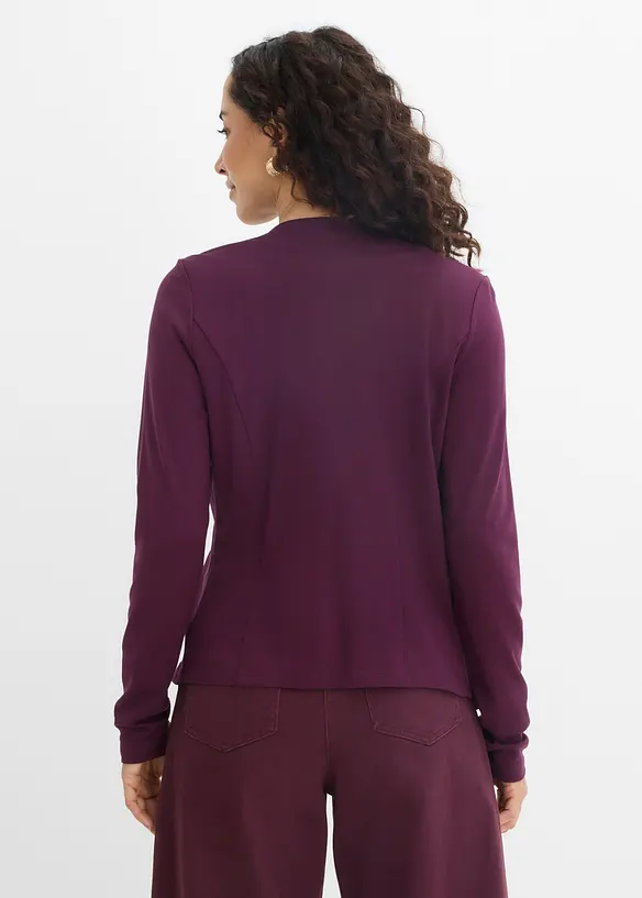 Jersey-Blazer aus feiner Viskose in lila von hinten (im Anschnitt) - bonprix