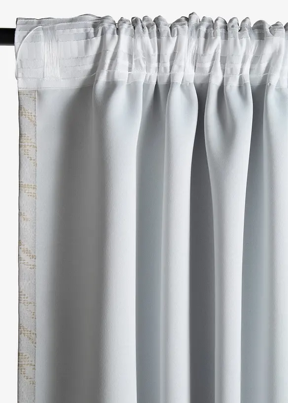 Abdunkelnder Vorhang mit dezentem Druck (1er Pack) in grau - bonprix