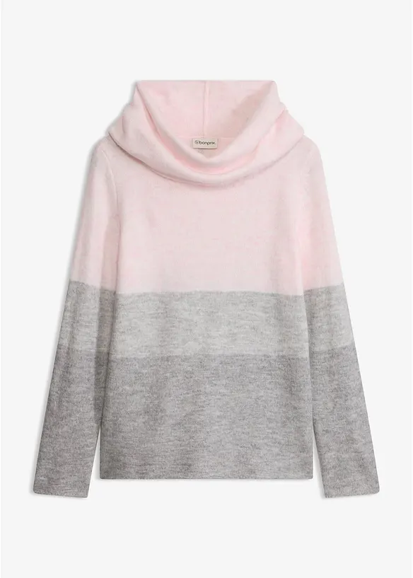 Rollkragenpullover in rosa von vorne - bonprix Rollkragenpullover in rosa von vorne - bonprix