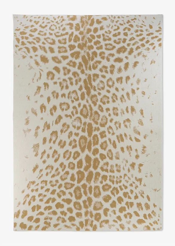 In- und Outdoor Teppich mit Leomuster in beige von vorne - bonprix