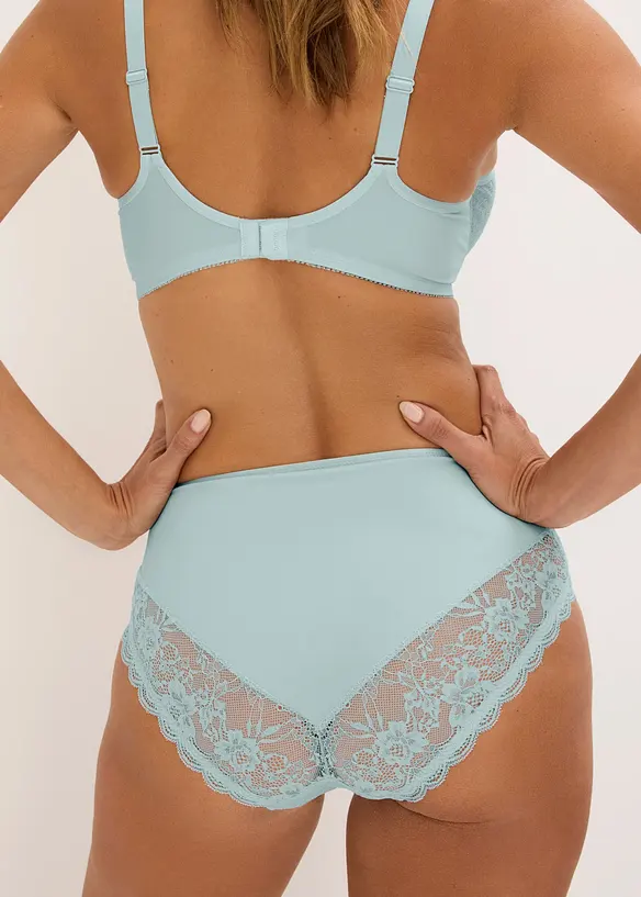 Maxislip mit zarter Spitze (2er Pack) in beige von hinten - bonprix
