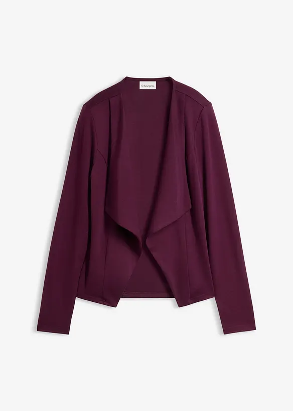 Jersey-Blazer aus feiner Viskose in lila von vorne - bonprix