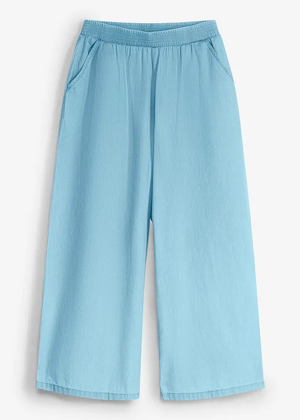 Culotte aus reiner Bio-Baumwolle mit Bequembund in blau von vorne - bonprix