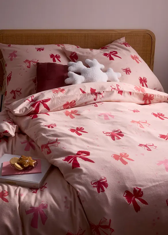 Biber-Baumwollmix-Bettwäsche in rosa (Ambiente) - bonprix