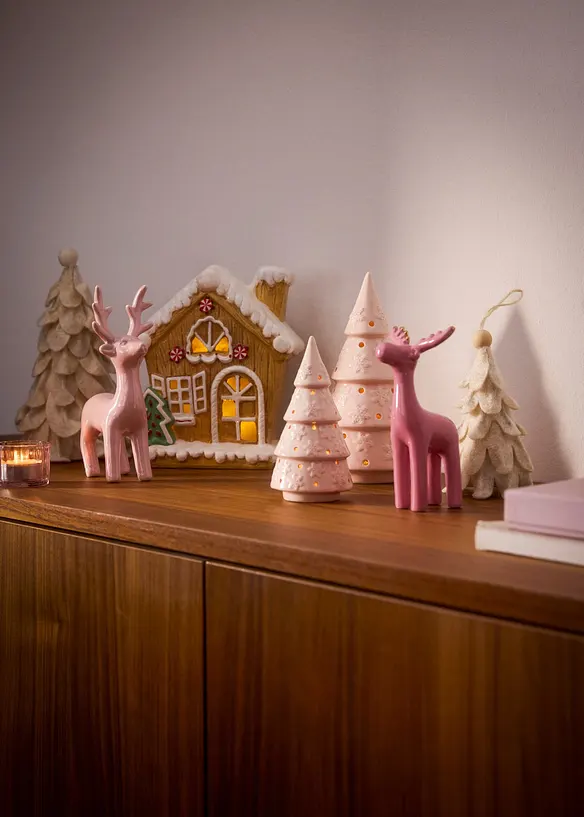 Deko-Objekte Tannenbaum (2-tlg. set) in weiß (Ambiente) - bonprix