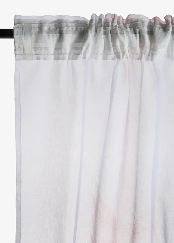 Gardine mit feiner Struktur und recyceltem Polyester (1er Pack) in rosa - bonprix