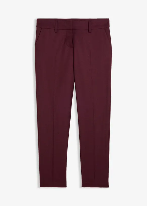 Schmale Hose mit weichem Wollanteil in rot von vorne - bonprix