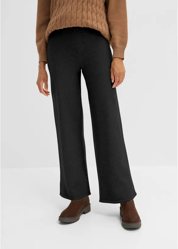 Strickhose in schwarz von vorne - bonprix Strickhose in schwarz von vorne - bonprix