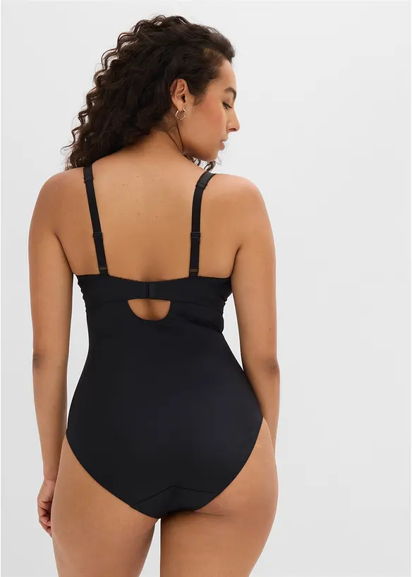 Strong Shape Body ohne Bügel mit Stickerei in schwarz von hinten (Totalaufnahme) - bonprix
