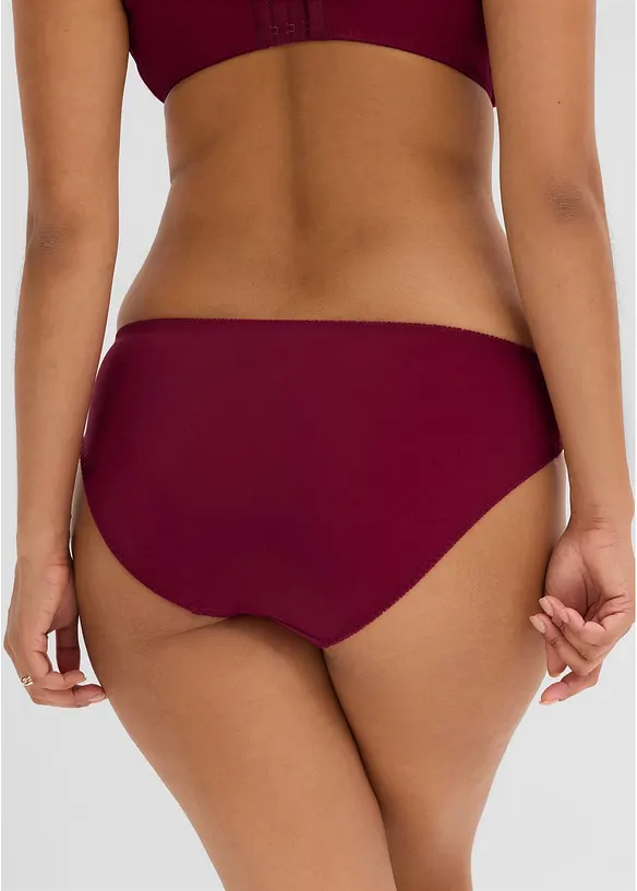 Slip mit edler Stickerei in rot von hinten - bonprix