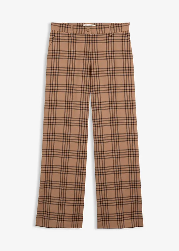 Marlenehose mit weichem Wollanteil in braun von vorne - bonprix Marlenehose mit weichem Wollanteil in braun von vorne - bonprix