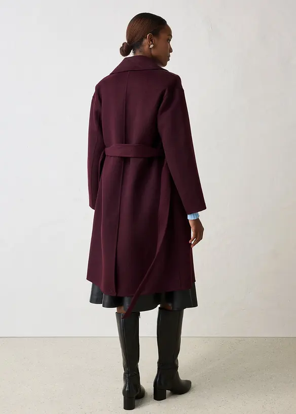 Blazermantel aus weichem Woll-Mix in rot von hinten (Totalaufnahme) - bonprix