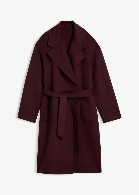 Blazermantel aus weichem Woll-Mix in rot von vorne - bonprix
