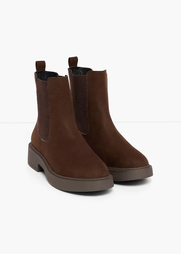 Chelsea-Boots in braun - bonprix