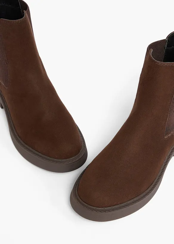 Chelsea-Boots in braun - bonprix