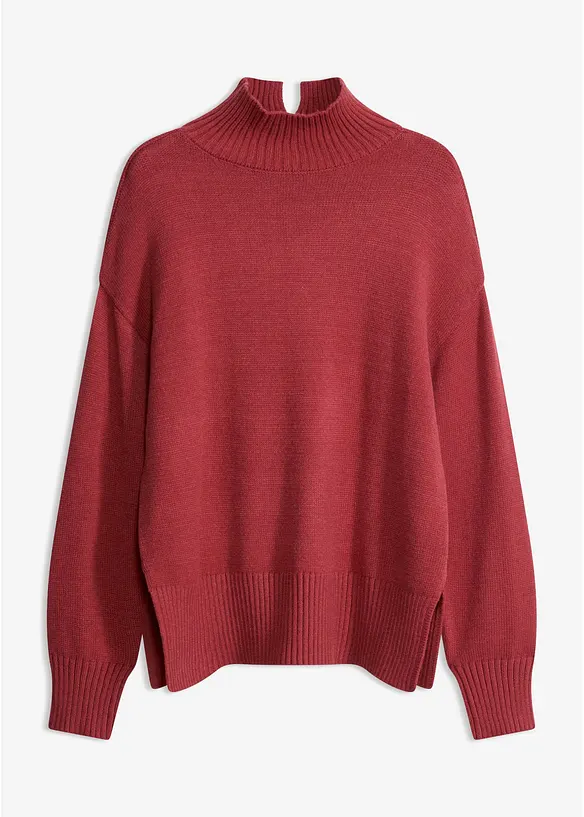 Pullover aus Viskose-Mix in rot von vorne - bonprix
