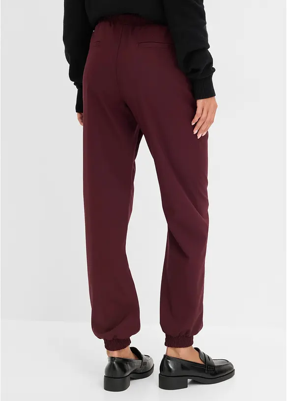 Joggpants aus Viskose-Mix in rot von hinten - bonprix
