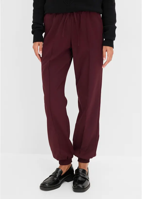 Joggpants aus Viskose-Mix in rot von vorne - bonprix