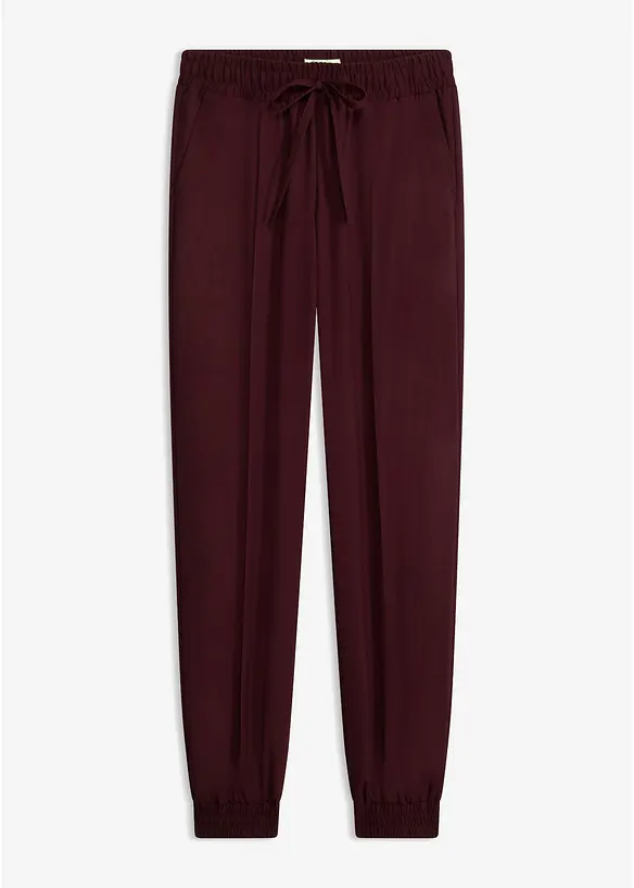 Joggpants aus Viskose-Mix in rot von vorne - bonprix