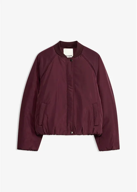 Pilotenjacke mit Gummizugbund in rot von vorne - bonprix