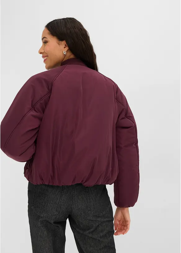 Pilotenjacke mit Gummizugbund in rot von hinten (im Anschnitt) - bonprix