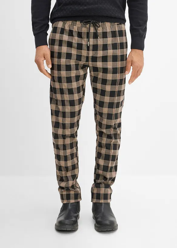 Regular Fit Chinohose, Straight in schwarz von vorne - bonprix