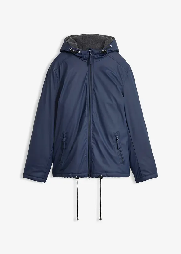 Leicht wattierte Winterjacke, wasserabweisend in blau von vorne - bonprix