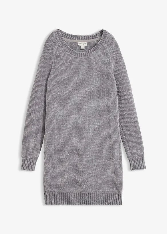 Oversize-Kleid in Strick in grau von vorne - bonprix Oversize-Kleid in Strick in grau von vorne - bonprix