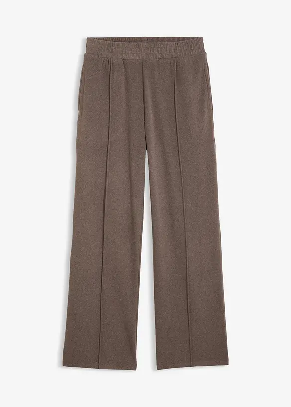 Jersey-Hose in Wolloptik in braun von vorne - bonprix