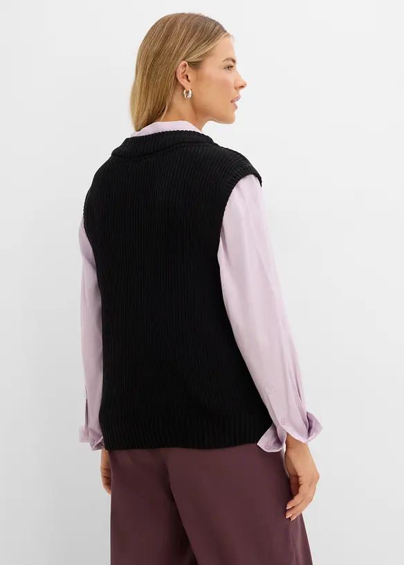 Pullunder in schwarz von hinten (im Anschnitt) - bonprix Pullunder in schwarz von hinten (im Anschnitt) - bonprix