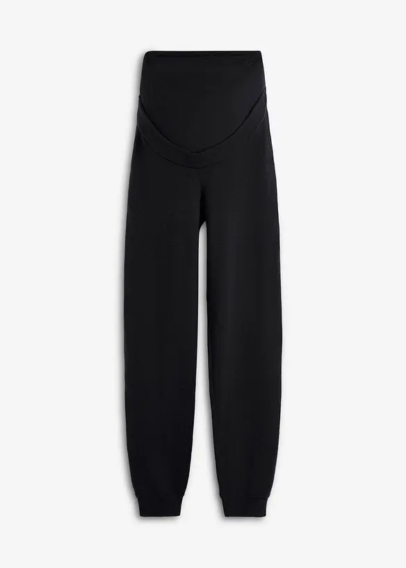 Umstandshose aus weichem Strick in schwarz von vorne - bonprix Umstandshose aus weichem Strick in schwarz von vorne - bonprix
