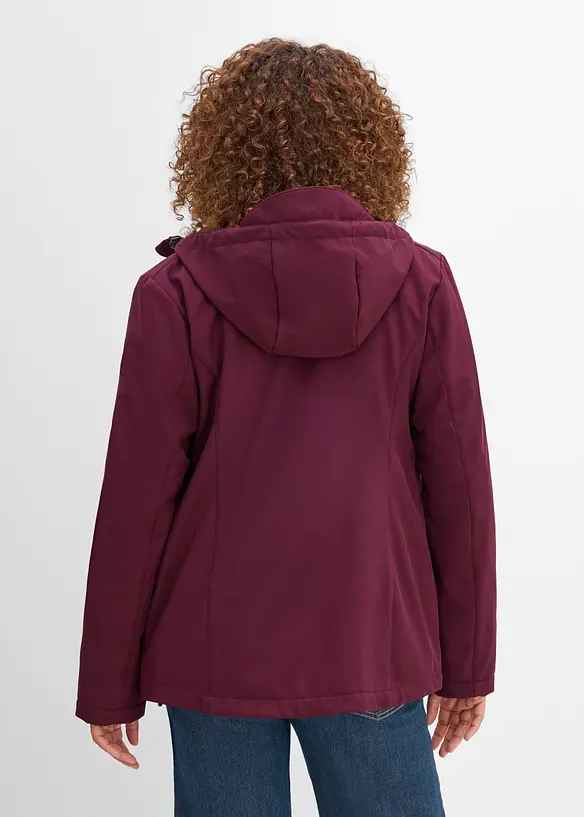 6-in-1 Umstands-Tragejacke mit herausnehmbarer Fleecejacke in rot von hinten (im Anschnitt) - bonprix