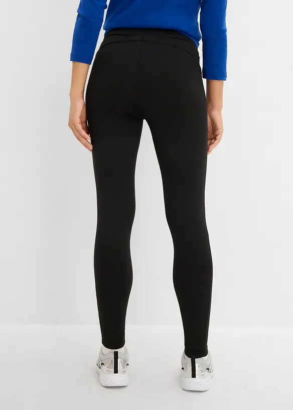 Knöchelfreie Thermo Sport-Leggings, schnelltrocknend in schwarz von hinten - bonprix Knöchelfreie Thermo Sport-Leggings, schnelltrocknend in schwarz von hinten - bonprix