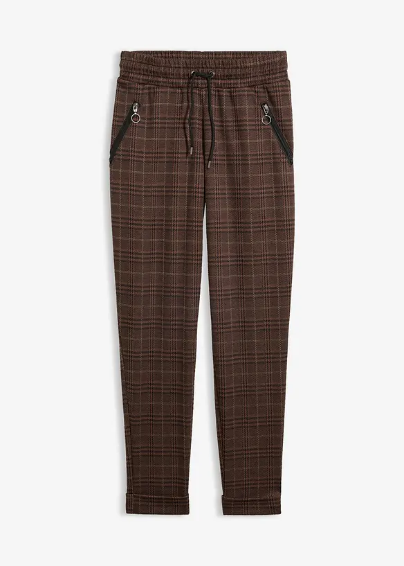 Schlupfhose aus Jacquard in braun von vorne - bonprix Schlupfhose aus Jacquard in braun von vorne - bonprix