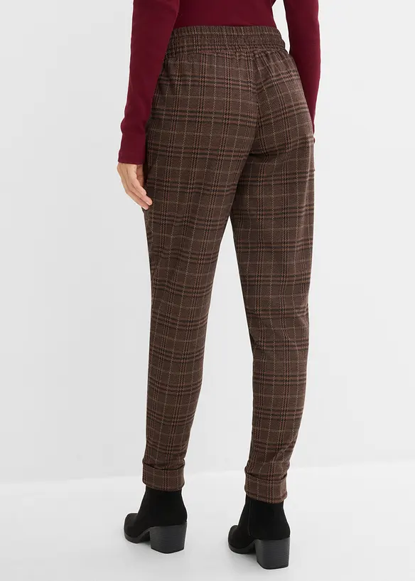 Schlupfhose aus Jacquard in braun von hinten - bonprix Schlupfhose aus Jacquard in braun von hinten - bonprix