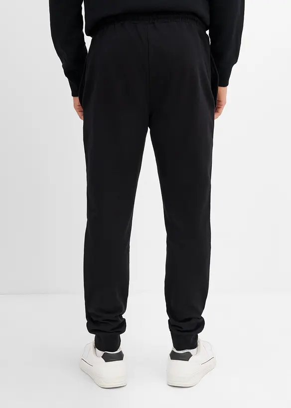 Regular Fit Jogginghose, Straight  (2er Pack) in grau von hinten - bonprix