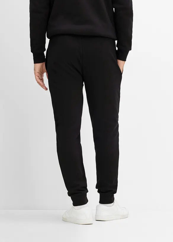 Regular Fit Jogginghose, Straight  (2er Pack) in schwarz von hinten - bonprix