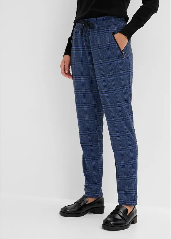Schlupfhose aus Jacquard in blau von vorne - bonprix Schlupfhose aus Jacquard in blau von vorne - bonprix