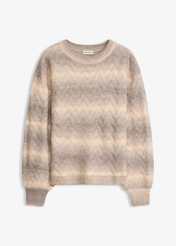 Boxy-Pullover in grau von vorne - bonprix Boxy-Pullover in grau von vorne - bonprix