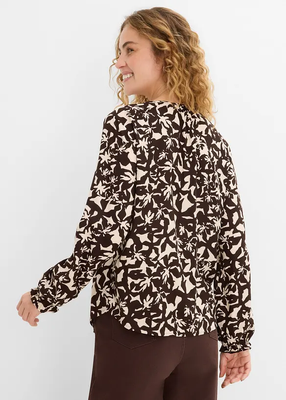 Tunikabluse aus Viskose in braun von hinten (im Anschnitt) - bonprix Tunikabluse aus Viskose in braun von hinten (im Anschnitt) - bonprix
