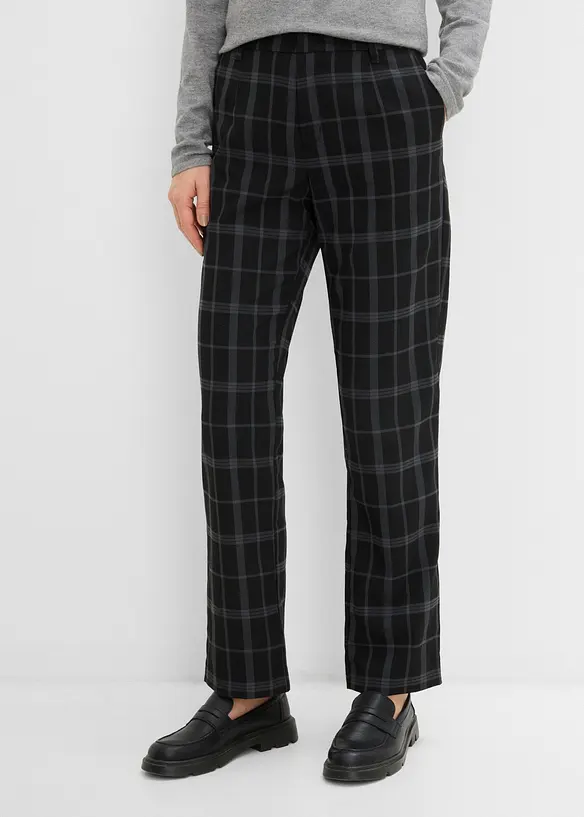 Chinohose aus Viskose-Mix in schwarz von vorne - bonprix
